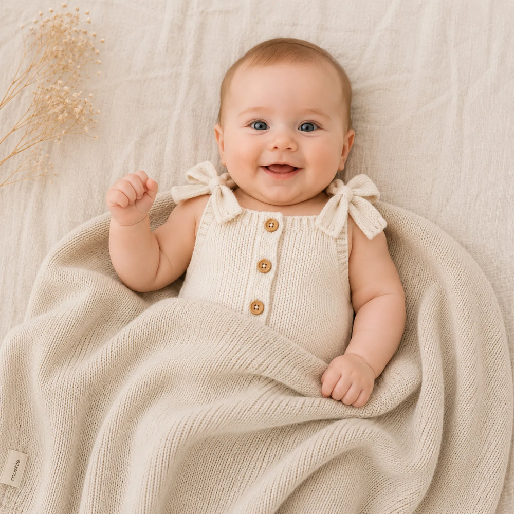 Oat Meal - Classic knit blanket