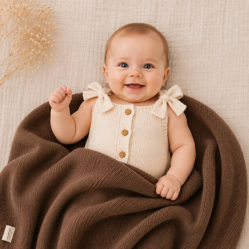 Cocoa - Classic knit blanket