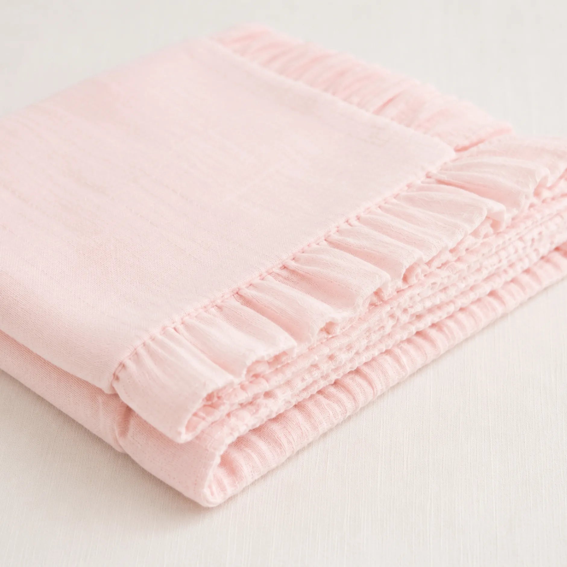 Ruffle Knit Baby Blanket