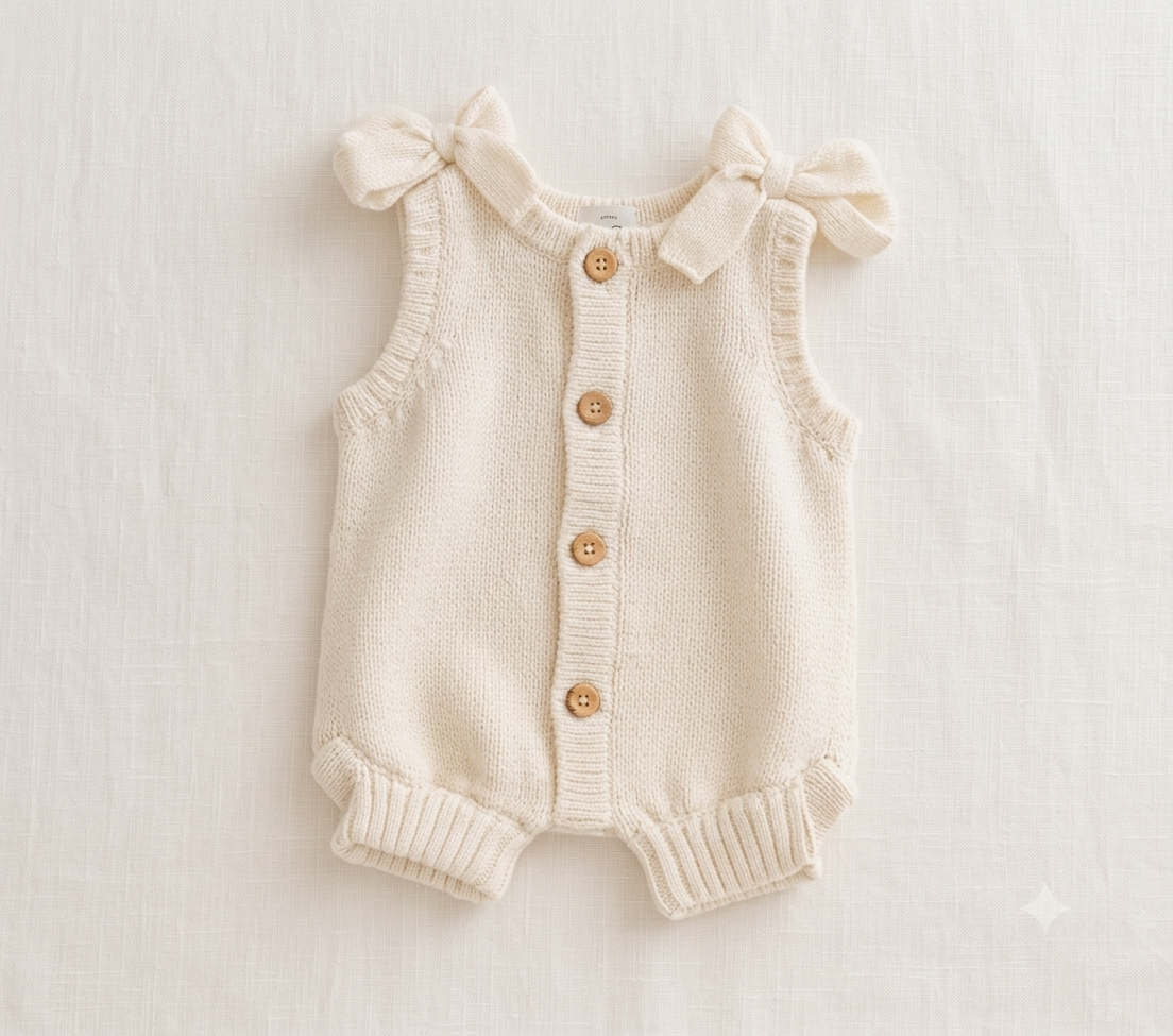 Bow Knit Romper