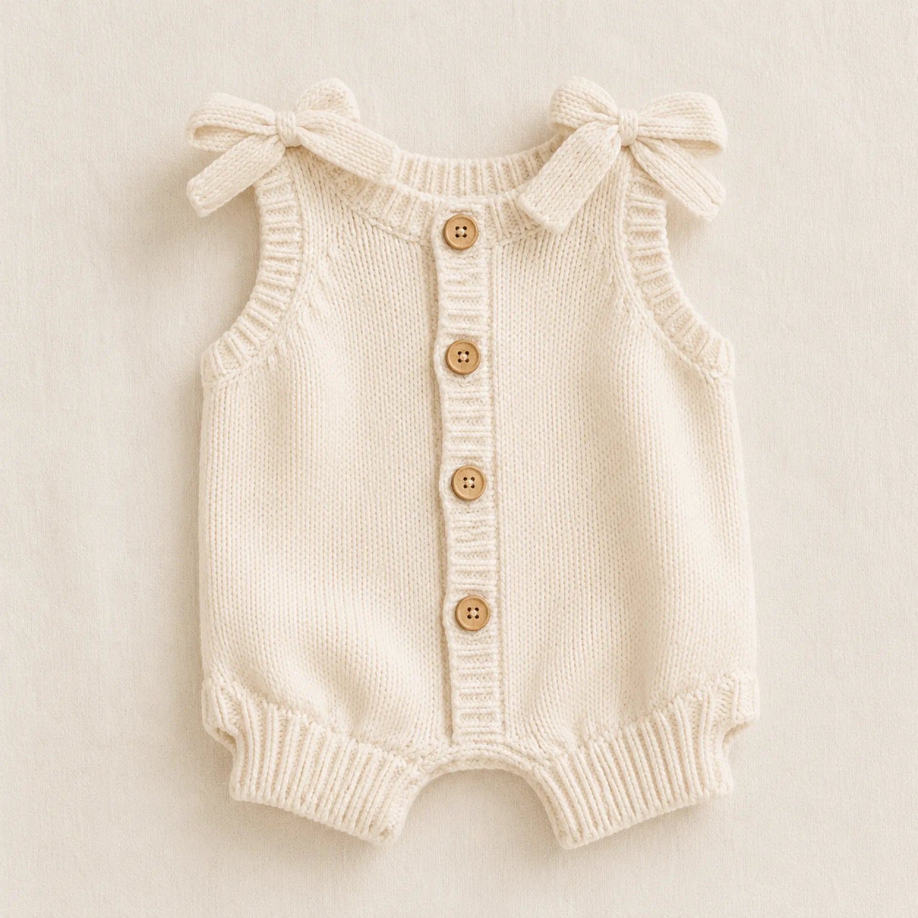 Bow Knit Romper
