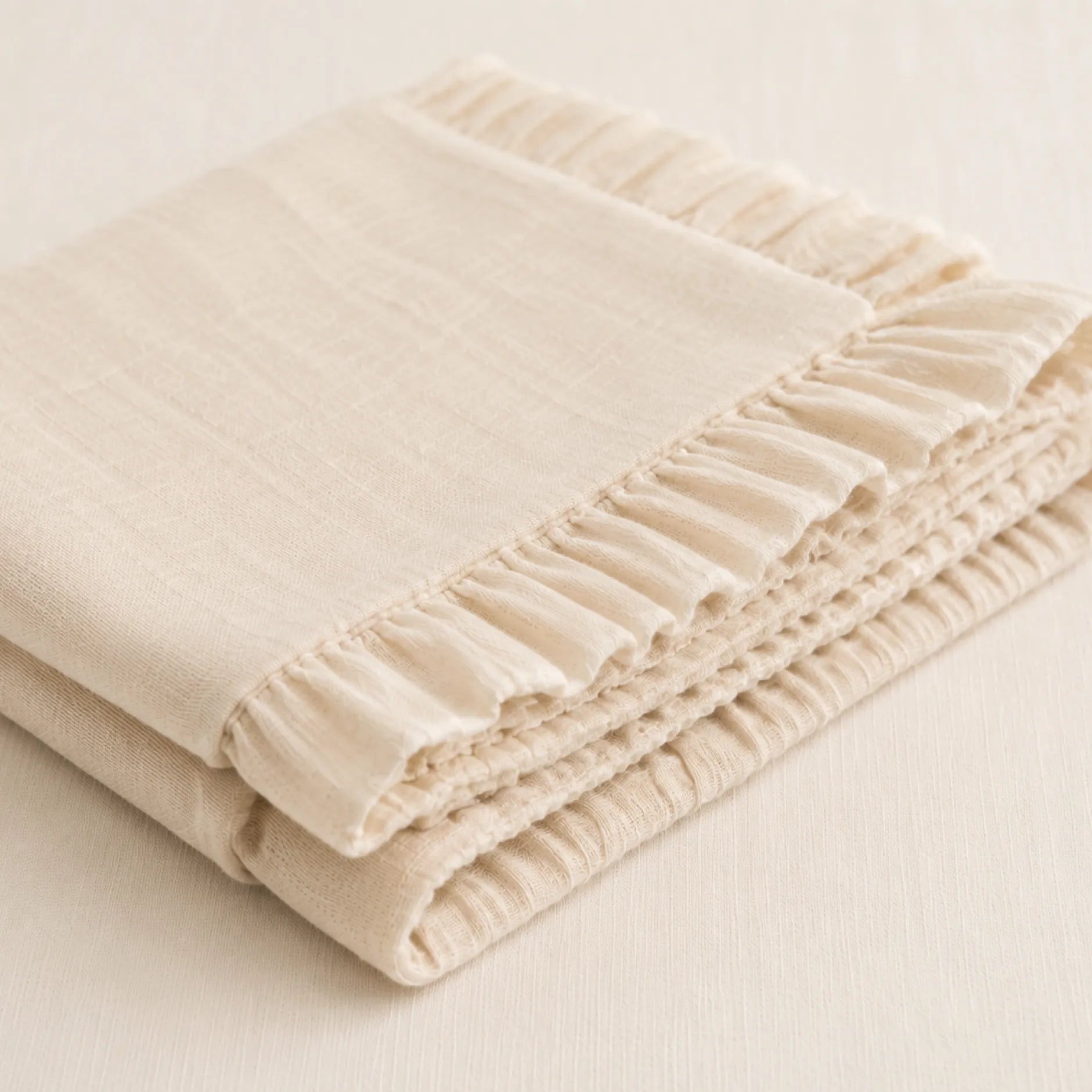 Ruffle Knit Baby Blanket