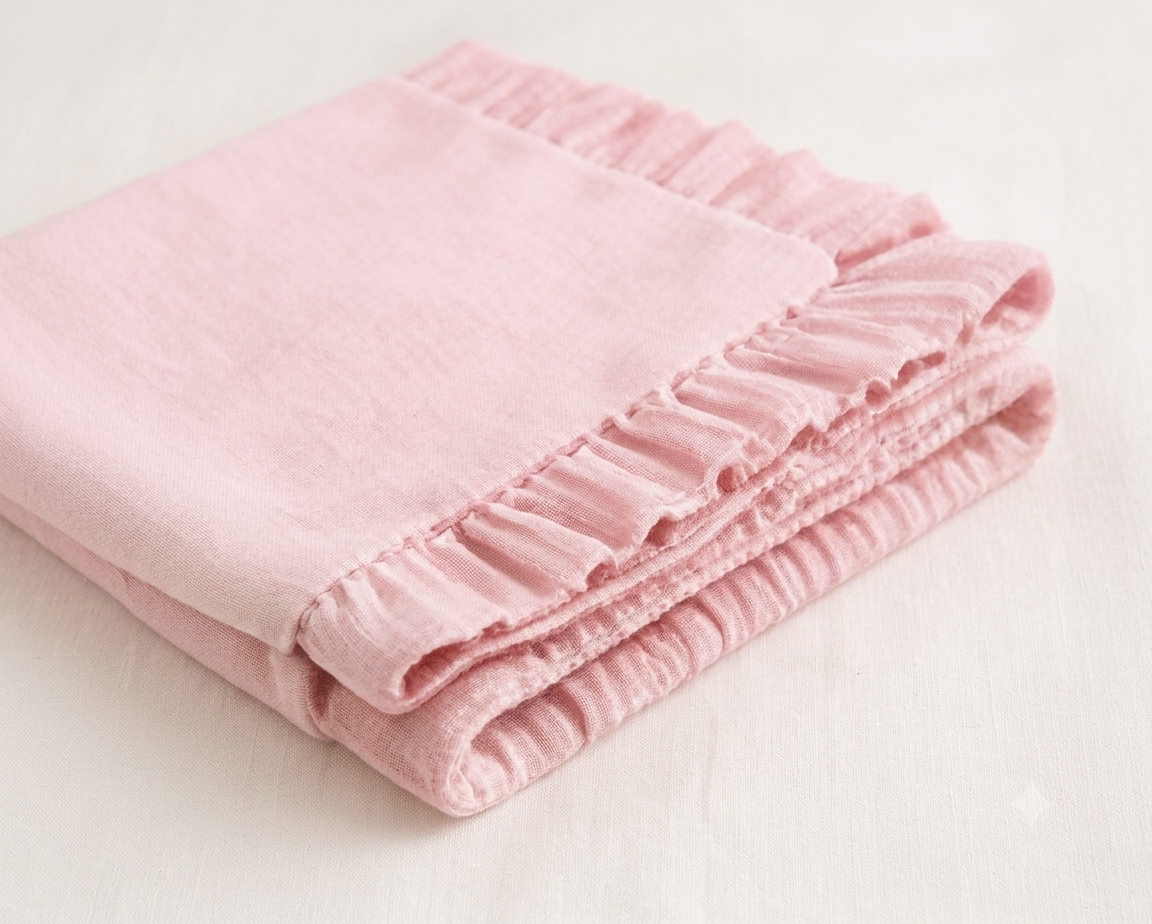 Ruffle Knit Baby Blanket