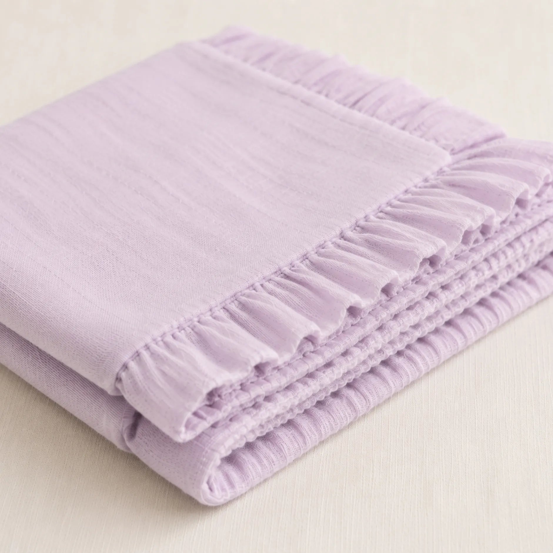 Ruffle Knit Baby Blanket
