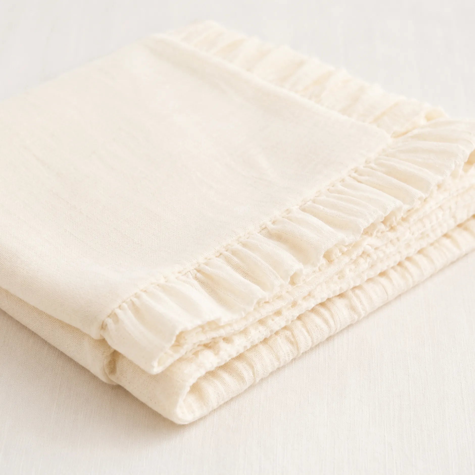 Ruffle Knit Baby Blanket