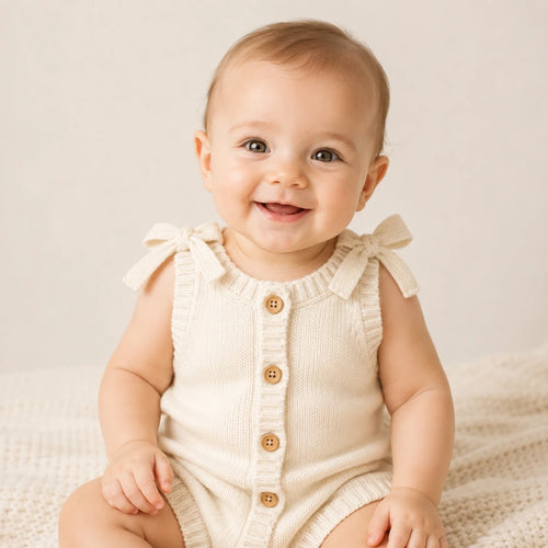 Bow Knit Romper