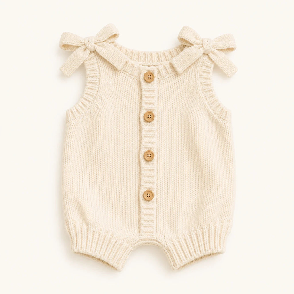 Bow Knit Romper